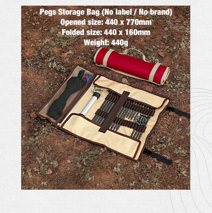 Large Size Peg Nail Tent Stake Case Storage Bag Cotton Canvas / PVC