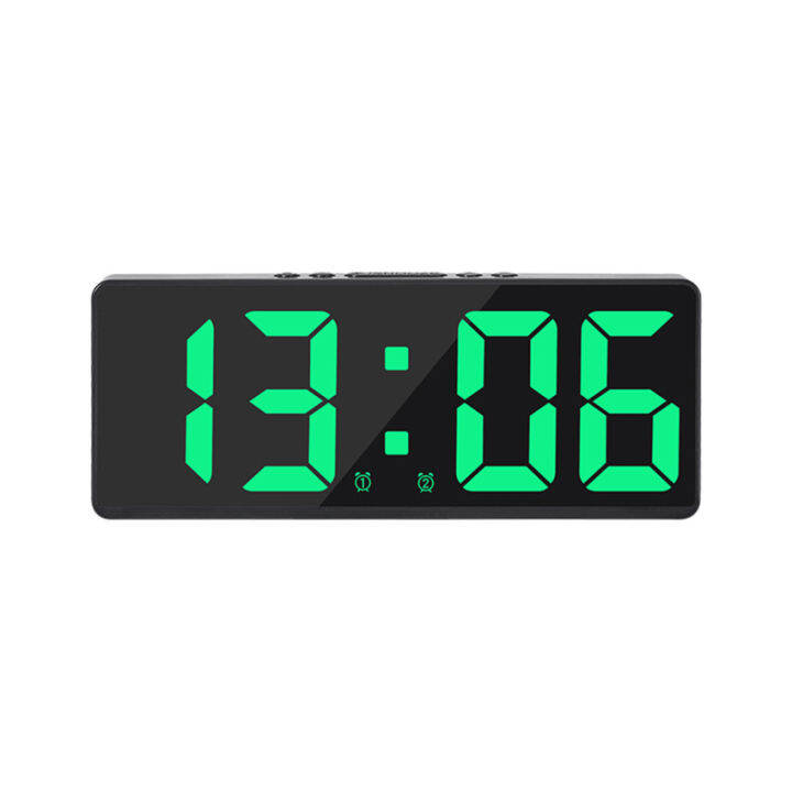 Digital Wall Clock 16inch Large Alarm Clock Remote Control Date Week Temperature Clock Dual