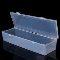 Rectangular Plastic Clear Storage Box Jewelry Container Case Bead Organizer Case 24.8x7.6x4.6CM