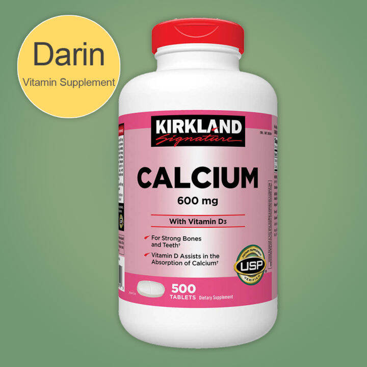 (Exp.10/2025)Kirkland Signature Calcium 600 mg. with Vitamin D3, 500