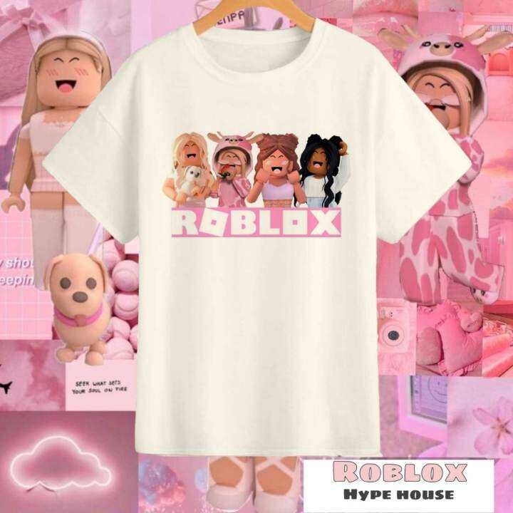 ROBLOX GIRL WHITE SHIRT FOR KIDS AND ADULTS. SUBLIMATION PRINT