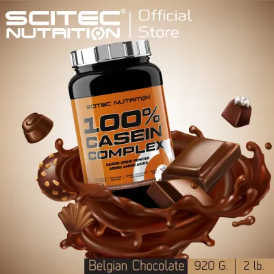 SCITEC NUTRITION (Micellar Casein Protein 920g-Belgian Chocolate)New package เคซีน โปรตีนทานก่อนนอน มีกรดอะมิโน เอ็มไซม์ แอล-กลูตามีน ทอรีน