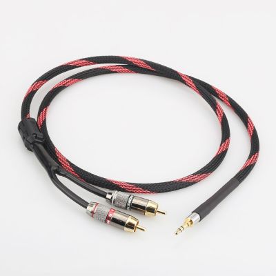A53 Audiocrast 3.5mm to 2RCA Audio Auxiliary Adapter Stereo 3.5 mm Splitter Cable AUX RCA Y Cord for Smartphone Speakers Tablet