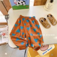 COD SDFGERGERTER [Babycat] Ready Stock Hot-Selling New Style Japanese Korean Childrens Bloomers Anti-Mosquito Pants Pure Cotton Boys Air-Conditioned Summer Thin Baby Pajamas Casual Trousers Beach