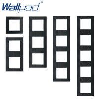 Wallpad แนวตั้งโลหะสีดำโรงแรมบ้านอลูมิเนียมแผงกรอบสำหรับซ็อกเก็ตสวิทช์เท่านั้น