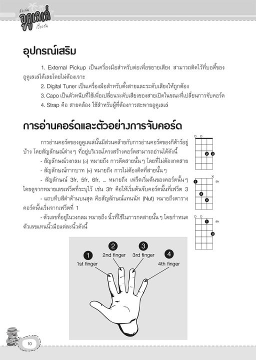 หนังสือ-หัดเล่นอูคูเลเล่เบื้องต้น