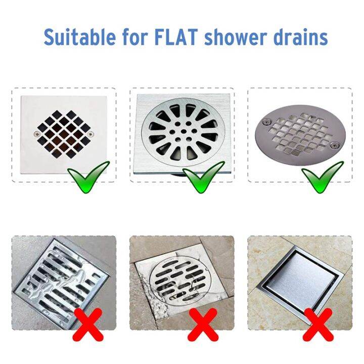 shower-drain-hair-trap-durable-stainless-steel-and-silicone-hair-catcher-shower-drain-cover-is-easy-to-install-amp-clean-blocks-hair-and-debris-for-bathroom-shower-strainer