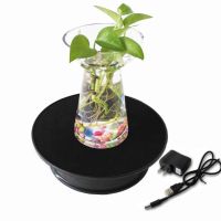 20 CM Velvet Top Electric Motorized Rotating Display Turntable for Model Jewelry Hobby Collectible Home - With 110v Ac Adapter