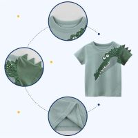 Boy T-shirt 3D Kids Baby Boy Children Tops Crocodile Short Sleeve Boys Clothing Cotton