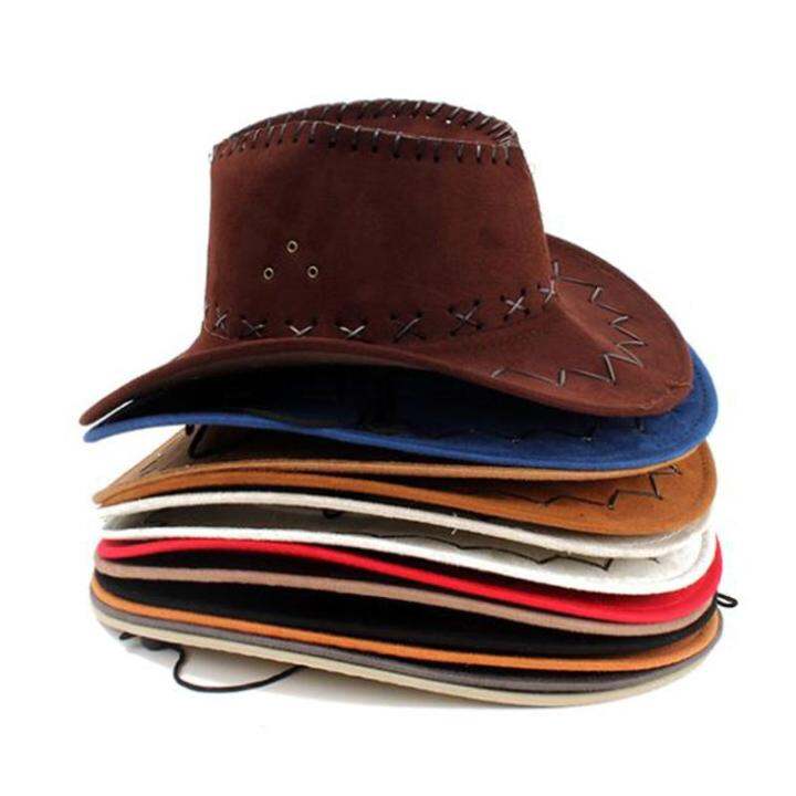 huali02-จอแสดงผล-unisex-หมวกคาวบอย-brim-หมวก-western-visor-พร้อมสายไฟ-felt-สี