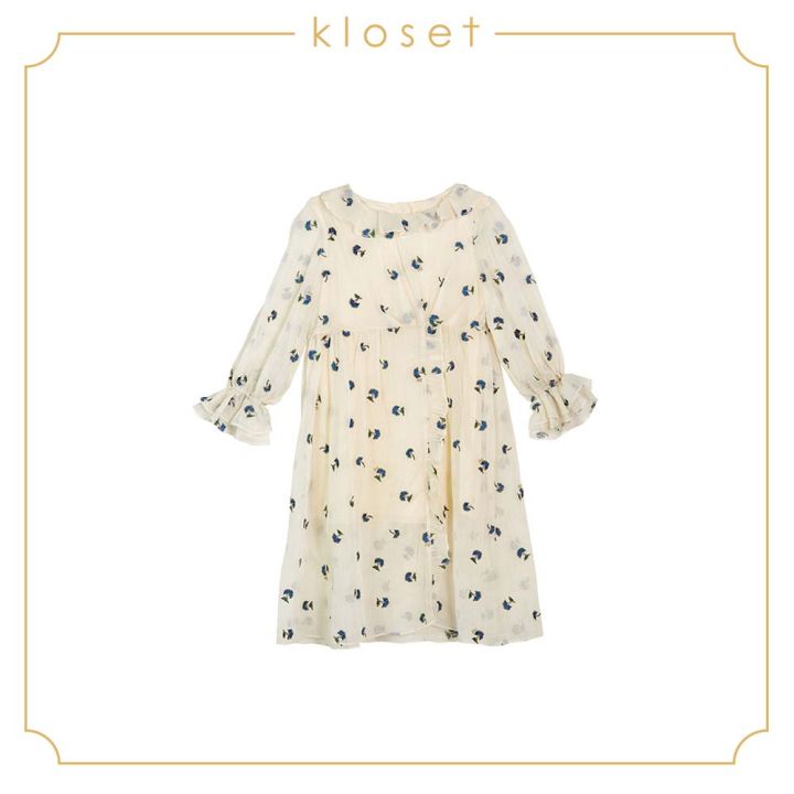 kloset-aw18-kd010-long-sleeve-mini-ruffle-dress
