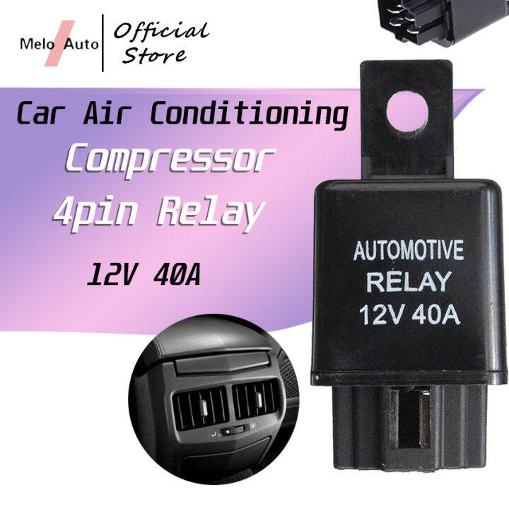 12V 40A Car Auto 4 Pin Alarm Relay Aircon Relay Copper solenoid coil