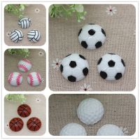 10pcs Resin Football Basketball Volleyball Tennis Sport Flatback Cabochon DIY Craft Decoration,24mm