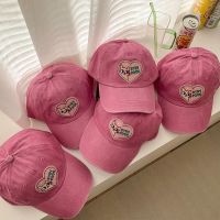 หมวกหมวกเบสบอลหญิงแฟชั่นสำหรับเด็กผู้หญิง,หมวกแก็ปปีกแบนปรับได้สีชมพูหมวกหมวกแก๊ปโผล่แมวน่ารักอินเทรนด์ใบหน้าเล็ก