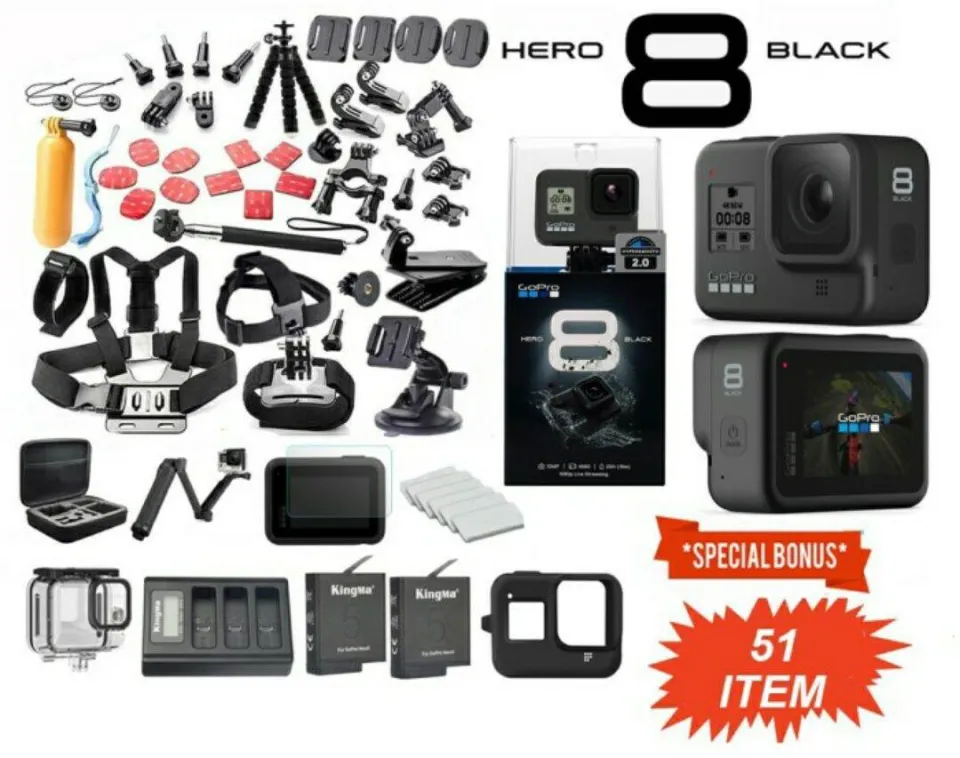 GoPro HERO8 Black - GoPro HERO 8 Black - Go Pro HERO 8 Paket