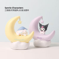 2023 MINISO Sanrio Moon Bud Sweet Dream LED ของประดับเรืองแสงไฟกลางคืน USB ไฟวันเกิดของขวัญคริสต์มาสน่ารัก