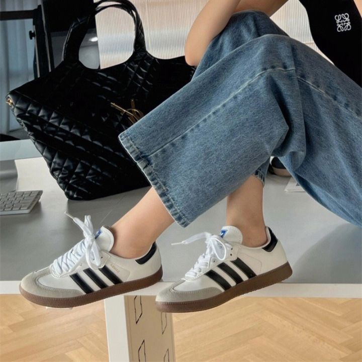 original-adidas-mens-womens-sneakers-white-black-รองเท้าผ้าใบผช-รองเท้า-samba-og-รองเท้าผ้าใบผญ-รองเท้าวิ่ง-รองเท้าสีขาว