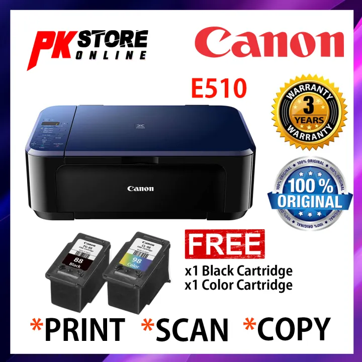 CANON PIXMA E510 INK EFFICIENT PRINTER 3 IN 1 (PRINT,SCAN,COPY) Lazada