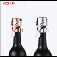 KONSIRAN 2 pcs สีเงินสีโรสโกลด์ จุกไวน์แดง 3.75นิ้วค่ะ เหล็กไร้สนิม จุกปิดขวดไวน์แดงสแตนเลส ของใหม่ จุกปิดขวดแชมเปญชนิดใช้ซ้ำได้ บาร์บาร์บาร์