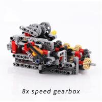 NEW LEGO MOC Creative Electric DIY High-tech Parts Assembled Building Blocks Motor Gearbox Reverse gear Mechanical Group Model Engine Toy