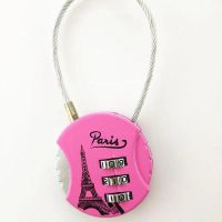 1PCS Round Paris Wire Rope Password Lock Biscuit Lock Backpack Trolley Case Pen Bag Box Security Mini Drawer Padlock
