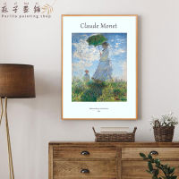 Claude Monet โปสเตอร์นิทรรศการศิลปะภูมิทัศน์คลาสสิกภาพวาดสีน้ำมันพิพิธภัณฑ์แกลเลอรี่ภาพจิตรกรรมฝาผนังนามธรรมตกแต่งห้องนั่งเล่น