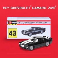 Bburago 1:64 Miniature Car Model 1971 CHEVROLET CAMARO Z/28 Diecast Vehicle Replica Collection Toy For Boy Gift Die-Cast Vehicles