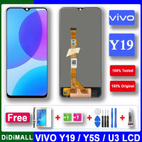 100% ทดสอบเดิมสำหรับ Vivo Y19 1915 Y5S 2019จอแสดงผล LCD Touch Screen Digitizer สำหรับ Vivo U3 V1941A V1941T หน้าจอ LCD อะไหล่ซ่อม