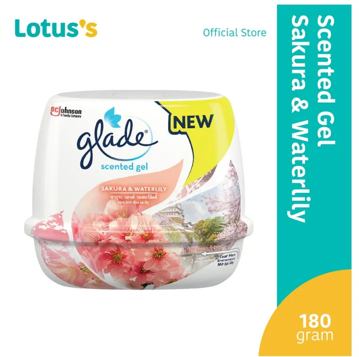 Glade Scented Gel Sakura & Waterlily 180g Lazada