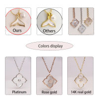 Necklaces For Women Simplicity Real Silver 925 Jewelry Fashion Goth Gold Chains Sterling Undefined Pendant Double Clover Shell