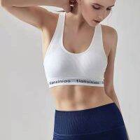 [COD] New sports womens bra shockproof outdoor fitness yoga gathered stereotypes no steel ring beautiful back letter adjustment simple