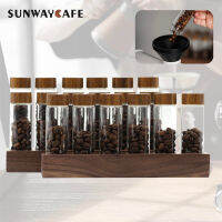 Creative Coffee Beans Tea Display Rack Stand Cereals Canister Glass Test Tube Sealed Storage Rack Clear Glass Bottle Rack