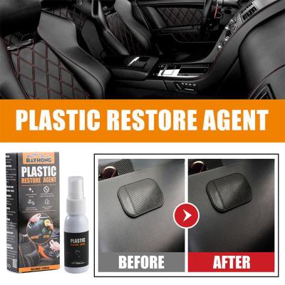 Plastic Parts Refurbish Agent Car Plastic Parts Table Instrument Restorer Maintenance Panel Exterior Car Wax Waxing B4V0