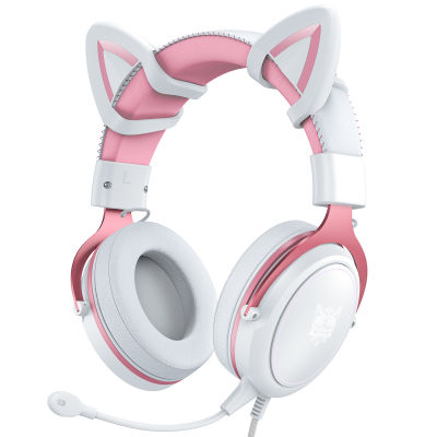 Onikuma Gaming Headset X10 RGB 3.5mm Special Edition White/Pink.