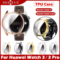 เคส บัมเปอร์ กันรอย สำหรับ for Huawei watch 3/Huawei watch 3 pro Clear Case TPU Screen Protector Protective Case Ultra-Thin Cover for huawei watch 3/huawei watch 3 pro เคสใสคลุมจอ