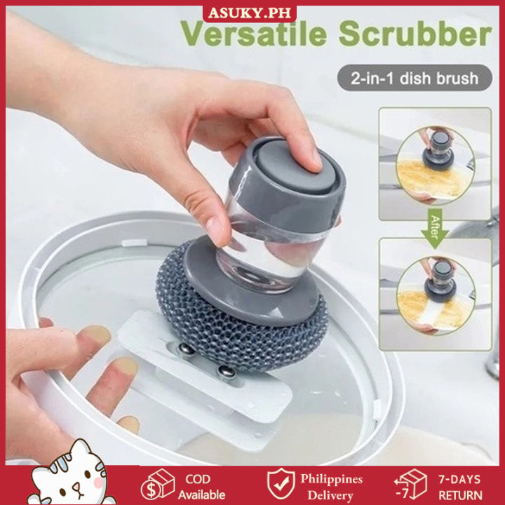 2 In 1 Automatic Liquid Adding Cleaning Brush,multifunctional