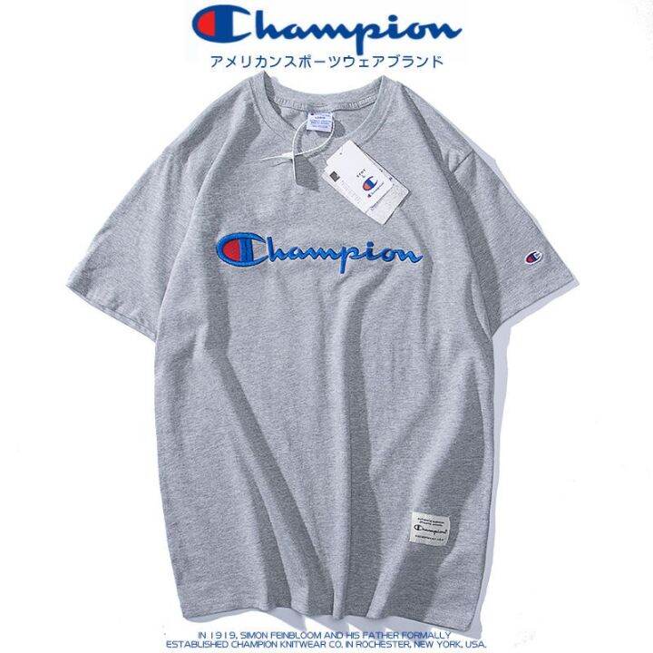 พร้อมส่ง-champion-เสื้อยืด-เสื้อเชิ้ต-ผ้าฝ้ายแท้-เย็บปักถักร้อย