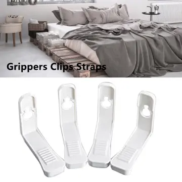 4PCS Bed Sheet Grippers Clip Set Keeping Sheets Place Mattress Sheet Corner  Non-Slip Holder Fastener Grippers Clips Straps