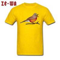 100% Cotton Men Clothes Amercan Robin Birds Yellow T Shirt Design Tops Shirt Wholesale Custom Crewneck T-shirts Drop Shipping - T-shirts - AliExpress