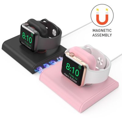 ◄☊ Dual ABS Charging Dock For Apple Watch Series 5/4/3/2/1 for Apple Watch Dual-Head Charging Dock bedside storage charging base