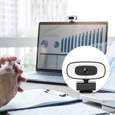 ZZOOI 360 Degree Rotatable Camera Computer Webcam USB HD Gaming Online Classes For Streaming Video Desktop Laptop With Microphone