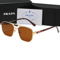 SPOT Prada แว่นตากันแดดผู้ชาย,แว่นตาชิ้นเดียวใหม่แว่นกันแดดยุโรปและอเมริการะเบิดแว่นกันแดดโลหะคลาสสิกเหนือกาลเวลา