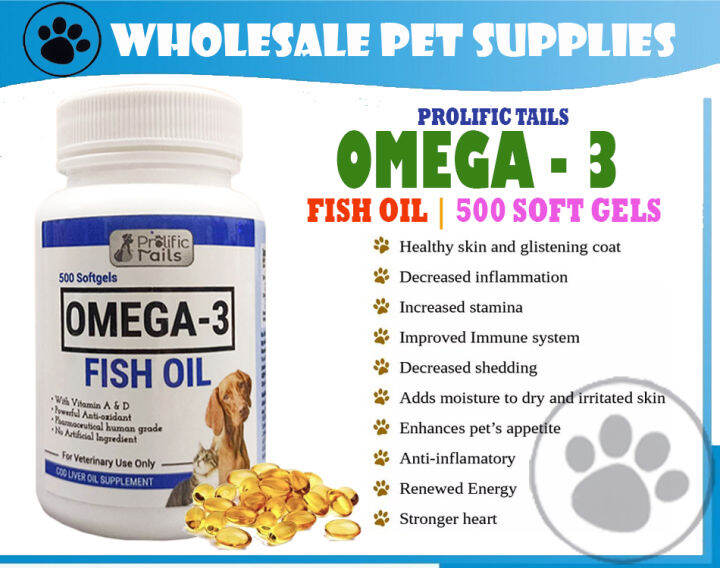 Pure Deep Sea Fish Oil Omega 3 (Supplement for Dogs and Cats) | 500 ...