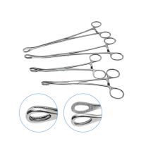 18CM/25CM Sponge Forceps  Straight/Curved Serrated Jaws Surgical Instruments