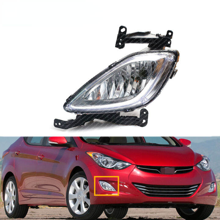 HYS Car 12V 3000K Amber Clear Front Bumper Fog Lights Lamps Daytime