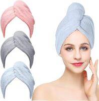 Microfiber Hair Towel Wrapped Bath Cap Premium Anti Frizz Hair Drying Wrap for Women &amp; Men Dry Hair Hat Super AbsorbentWrapped B Towels