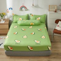 Avocado Printed Fitted Sheet Bedding Bedspread On The Bed Mattress Cover with Elastic Band Queen King Bedsheet Cotton Bed Linens