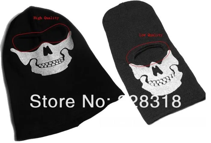 Ghost Mask Skull Balaclava, Cycling Skateboard Warmer