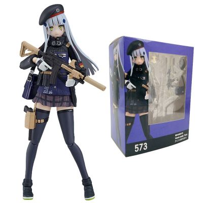 ของเล่นเด็กตลาด14Cm Figma #573 Girls Frontline หญิง HK416หุ่นสาวอะนิเมะตุ๊กตาขยับแขนขาได้ Frontline ของสะสมตุ๊กตาของเล่นเพื่อเป็นของขวัญโมเดล