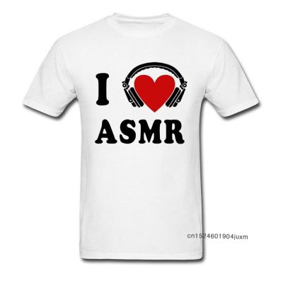 I Love Asmr T-Shirt Stylish Men T Shirt New Fashion Adult Tshirt Hearing Lover Mens Tops Hip Hop Tees Letter Simple